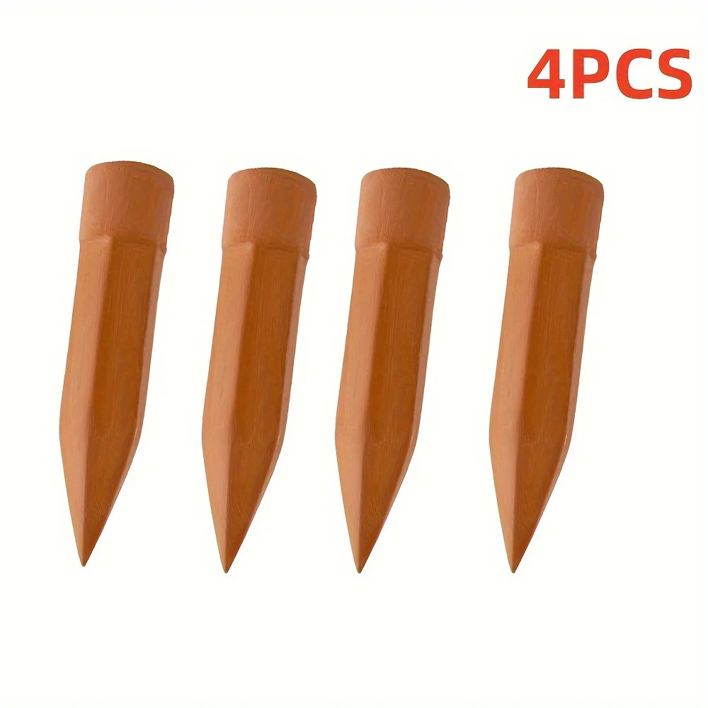 2\u002F4pcs Plant Self-watering Stake Garden Indoor and Outdoor Garden Clay Drip Waterer Conical Clay Automatic Irrigation System Plant Watering Device