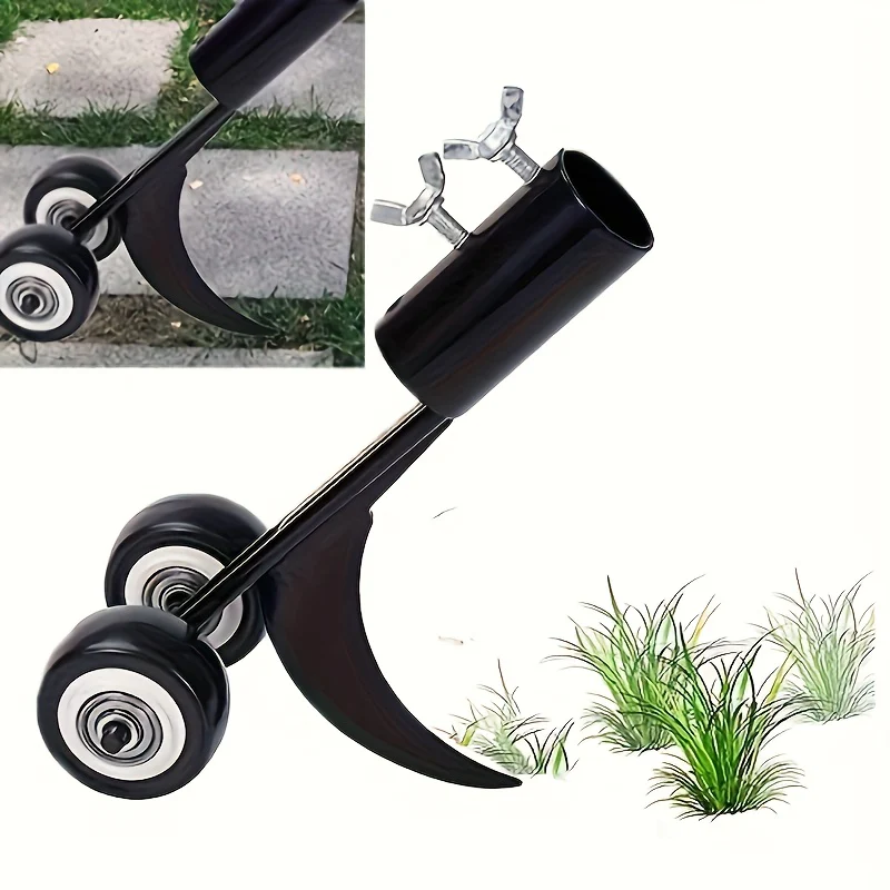 1pc Heavy Metal Garden Weeder Roller, Multifunctional Crevice Weed Removal Tool, No-Bend Staircase Weeder, Efficient Rolling Weeding for Outdoor Spaces